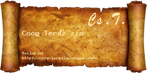 Csog Terézia névjegykártya